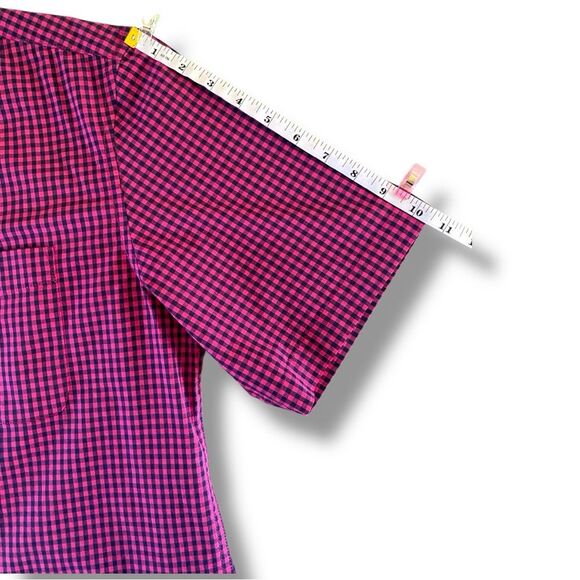 Knox & Lane Slim fit bottom Down Shirt Pink and Navy Bleu Size Medium - Picture 5 of 6